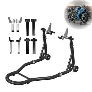 Sekam Motorcycle Stand Lift 850lbs Front Rear Combo Dual-Fork U+L Swingarm Spool Stand for Bike Storage