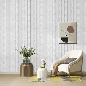 Wood Shiplap Peel and Stick Wallpaper 17.7" x 78.7" Grey and White Contact Paper Vintage Wood Grey Plank Wall Paper