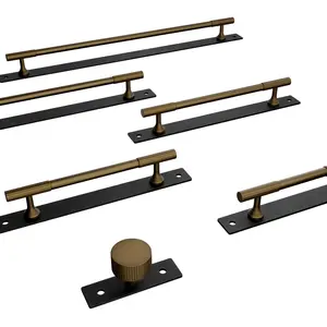 Antique Knob and Pull with Black Backplate