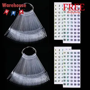 100 ps Nail Swatch Sticks with Number Stickers
