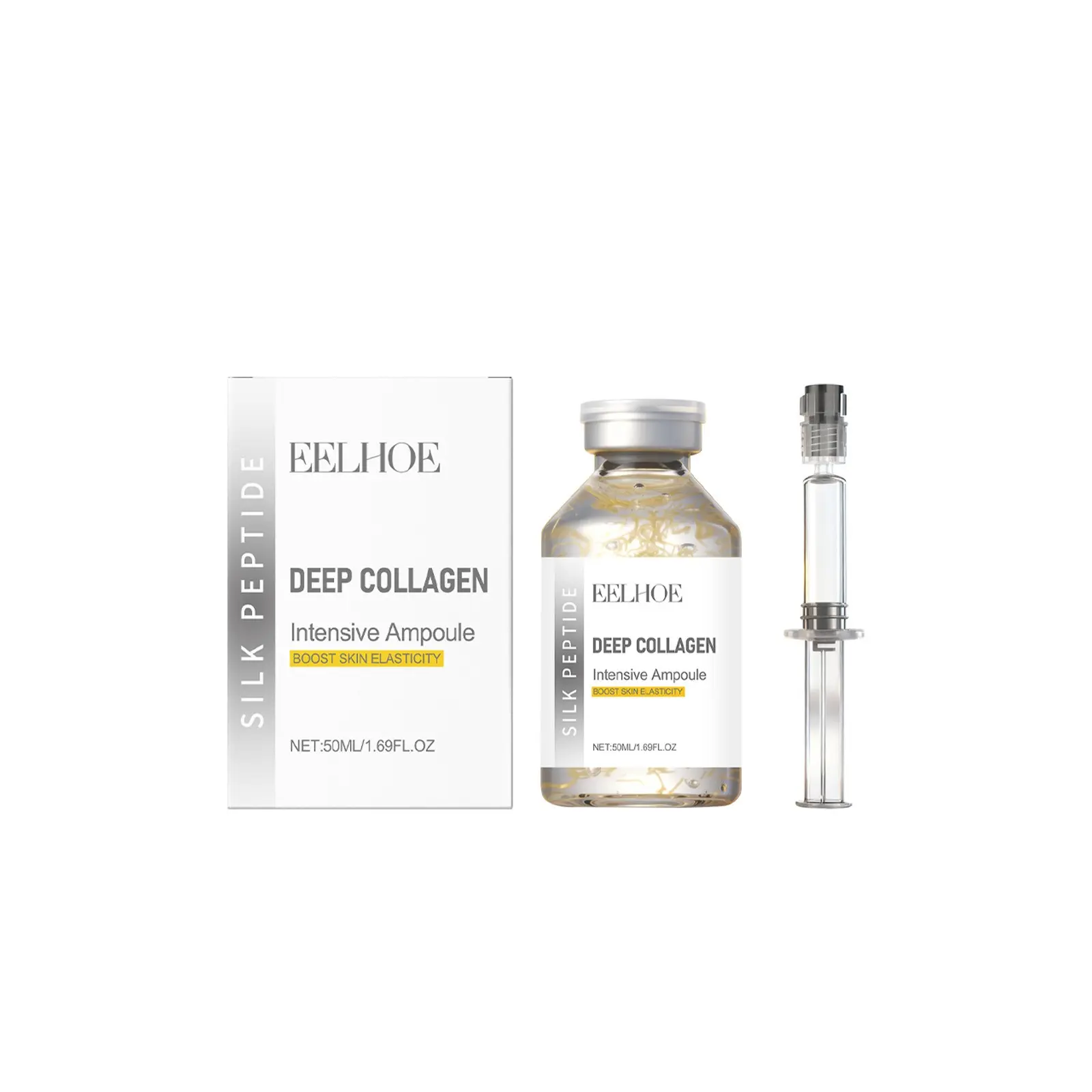 Deep Collagen Intense Hydrating Ampoule Facial Serum, Peptide Drench, Collagen Glow Shot, Niacinamide Brightening Essence, Moisturizing, Firming, Anti Aging & Skin Repair, Boosts Skin Radiance Skincare Treatment, Brightening Serums