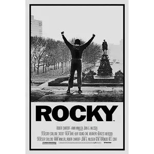 Poster Online Stop Rocky - Movie Poster (Regular Style - Victory Pose) Poster Print, Canvas Wall Art, Room Decor