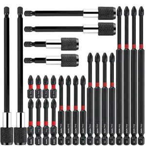 K7 Magnetic Anti-Shock Screwdriver Set, 39-Piece, Sizes 25-150 Mm, Includes Ph2 Hex Star Bits, Automatic Lock Tap Handle, Magnetic Screwdriver Tools, Multipurpose Screwdriver Kit