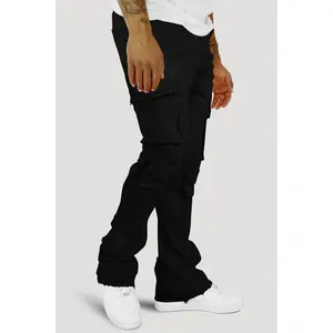 Vortex Cargo Stacked Denim (Black)