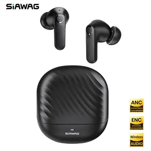 SIAWAG BTW73 Noise Cancelling True-Wireless Earbuds with ANC 42dB, 4-Mic ENC Clear Call, 60ms Gaming Mode & 800mAh Battery , IPX5 Waterproof Sports Headset,3C Fast-Charging Bluetooth headphones. Music Buddy, Sports, Study and Audio Calls