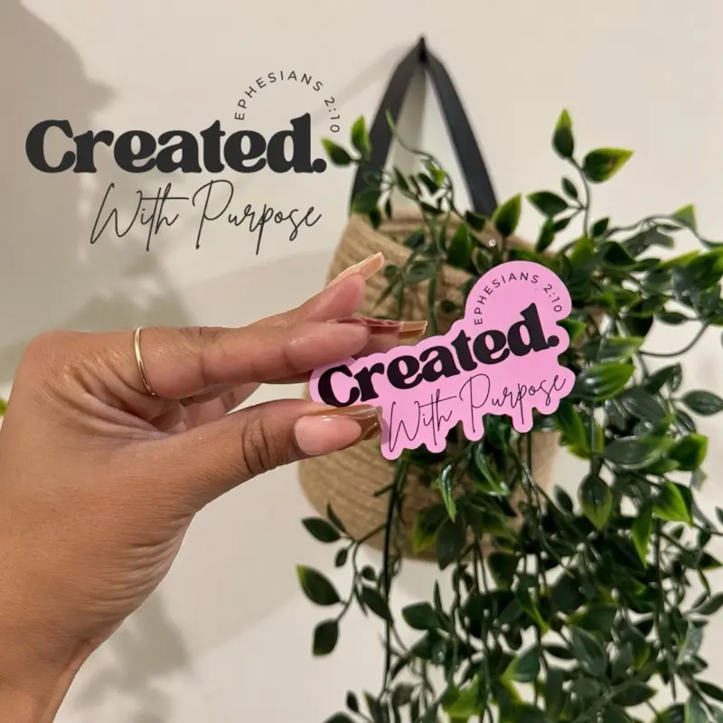 Created with purpose magnet Created with purpose magnet