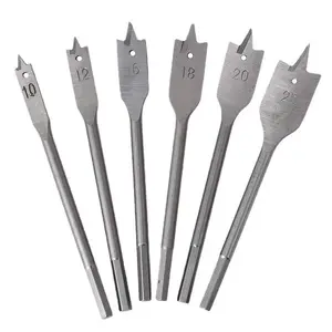 Woodworking Bit Set, High Carbon Steel Multi-size Flat Drill Bits, Hex Shank Hole Saw Kit, Essential Tool for Carpenter