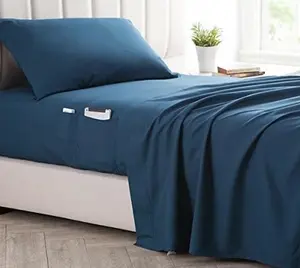 Bedside Pocket Twin XL Sheet Set - Supersoft Nightfall Navy