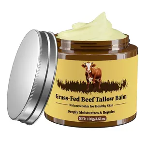 Beef Tallow for Skin, Tallow and Honey Balm, Facial Moisturizer Cream, Suitable For All Skin Types(3.53oz)