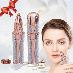 New 2-In-1 Hair Removal Instrument, Multifunctional Electric Eyebrow Trimmer, Nose Hair Remover, Sideburns Razor for Women, Brow Shaper, Perfect Gift