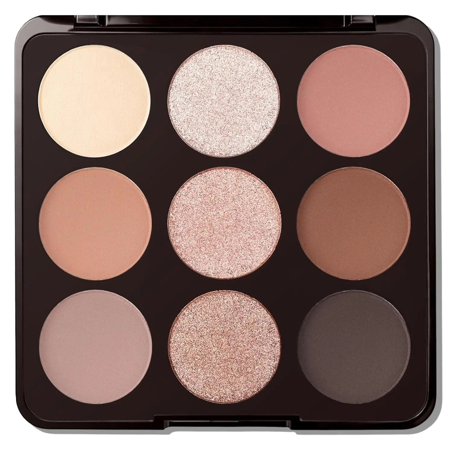 Erinde Regular Edition 9-Color Warm Nude Brown Eyeshadow Palette (01# Nude Brown) - Single Item with Mirror, 6 Buttery Mattes, Matte/Shimmer Finishes, High Pigment Density, Long-Lasting, Blendable, Defining Lid Powder, No Fallout Cosmetic