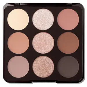 Erinde 9 Co Nude Eyeshadow Palette Warm Brown Neutral Eye Shadow Makeup with Mirror Highly Pigmented Matte Shimmer Glitter Long Lasting Blendable for Daily Natural Look Powder Lid eyeshadow palett - Cosmetic