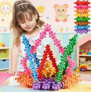 100 Pieces STEM Building Blocks for Kids 3+, Interlocking Discs Set Educational STEM Toys, Safe Solid Plastic Preschool Learning Toys for Boys Girls