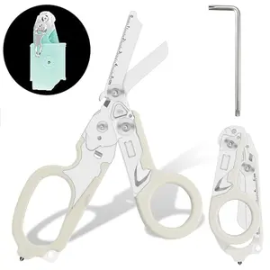 6-in-1 Multifunctional Outdoor Power Pliers, Combination Scissors with Storage Box, Foldable Easy To Carry, Hand Tools for Home Outdoor, Construction Accessories, Portable, Shears, Heavy Duty, Cutting, Multipurpose Tool, Metal Multifunctional Tool