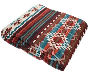 Rocky Mountain Alpaca Wool Reversible Pattern Blanket