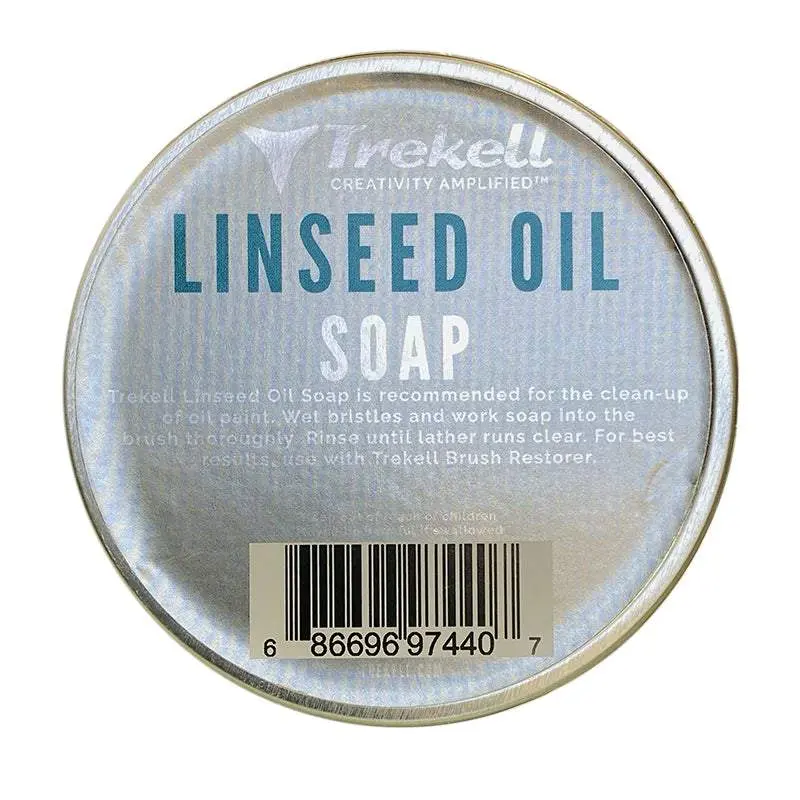 Trekell Linseed Oil Soap - Premium 3oz Cleaner for Oil Paint Brushes