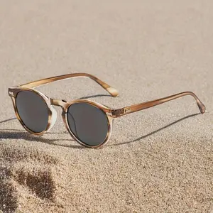 XUH Unisex Retro Round Men's Sunglasses - Vintage Tortoiseshell Frame, UV400 Polarized Protection, Lightweight Classic Design for Driving, Daily Outdoor Use, Vintage Sunglasses
