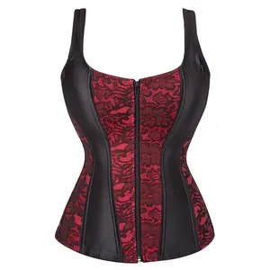 Women's Sexy Boned Lace up Corsets and Strap Bustiers TopOverbust Shaper 2928-D1