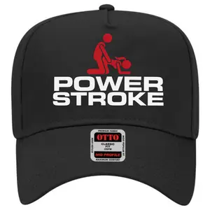 Funny Diesel Mechanic Power Stroke Hat | Humorous Trucker Baseball Cap for Men | Premium Mid-Profile Snapback Black | Adult Novelty Gift Hat