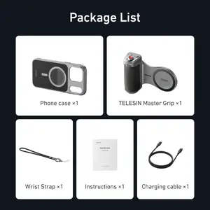 TELESIN Master Grip Kit for Iphone 17 Pro Promax Magnetic Phone Camera Grip 3200Mah Battery Wireless Charging Cooling Holder
