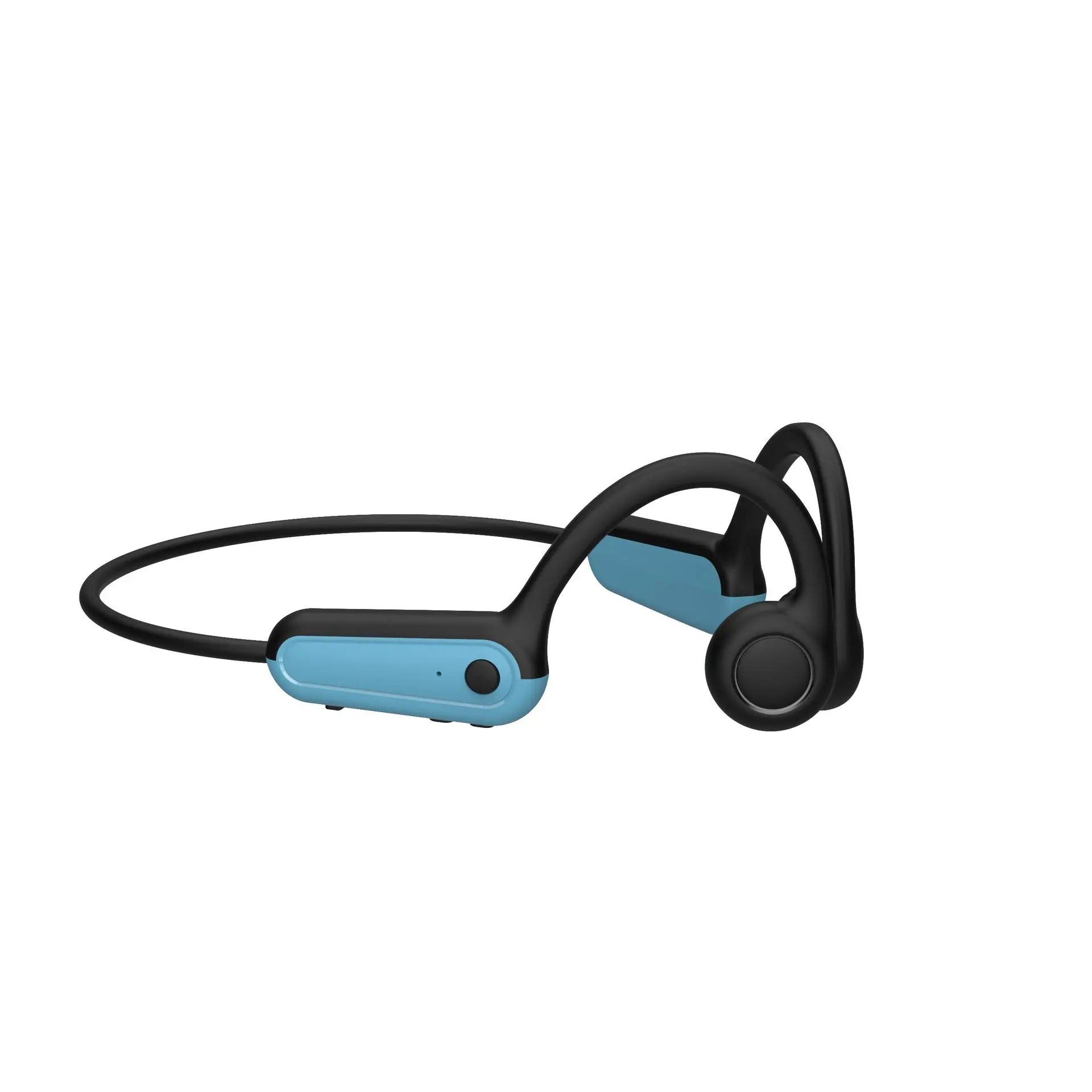 Bone Conduction Neckband Headphones with Earbud Design - Bluetooth 5.4 Audio Devices, Plastic Build, Enhanced Surround Sound, Volume Control, Lightweight Comfort, 360° Flexible Bending, Ultra-Long Battery Life for Sports & Calls, B8 Black Gray (5-Level Wa