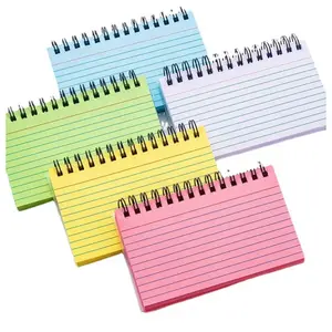 Colorful Spiral Notebook Bookmark, DIY Card Template, Index Paper Sheet, Sticky Note Cards, Perfect for Organization & Creativity