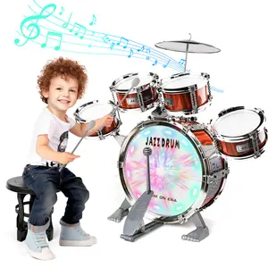 5 drum set children's jazz drum toys, suitable for young children, including 5 drums, percussion toys, suitable for 3-5 years old boys and girls gifts