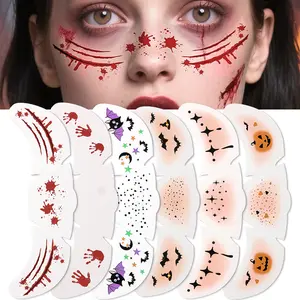 Halloween Freckle Stickers – Waterproof Temporary Tattoo, Little Ghost & Pumpkin Elf Makeup, Trick-or-Treat Face Decals, Photo Prop, Long-Lasting & Customizable