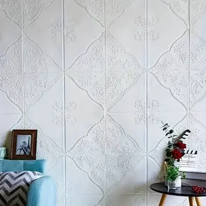 20pcs Floral Wall Stickers, Self-Adhesive Ceiling Decals, Easy Peel & Stick, Washable, Cuttable, 13.78x13.78 Inches, Kitchen, Living Room, Bathroom, Hallway
