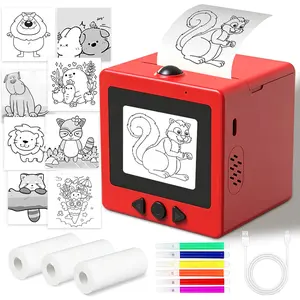 AI Voice-Powered Sticker Maker for Kids, Portable Thermal Printer with 6 Art Modes, Custom Sticker Machine Box for Journaling, School Projects & DIY Crafts, Creative Toy Gift for Boys Girls Ages 3+