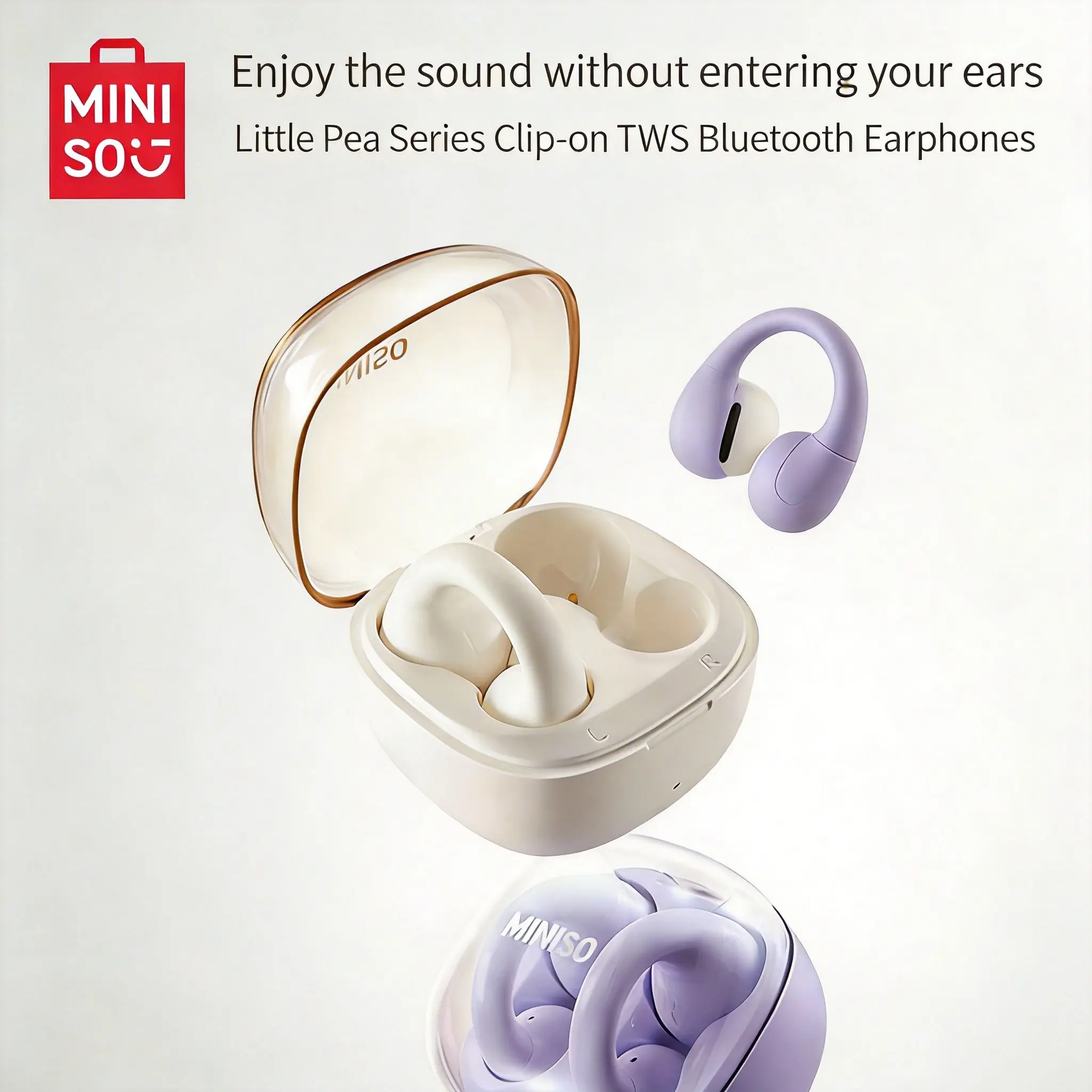 MINISO Open Ear Air Conduction Bluetooth Earphones - Wireless Headset with Leakproof Sound, Long-Lasting Power, Sports-Ready Fit for Outdoor Activities, Electronics Accessory