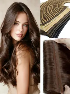 Xo Hole Human Weft Hair Extensions, Double Inject Twin Tab Bundles, Straight Hair, Easy Attachment, Natural Look for Women