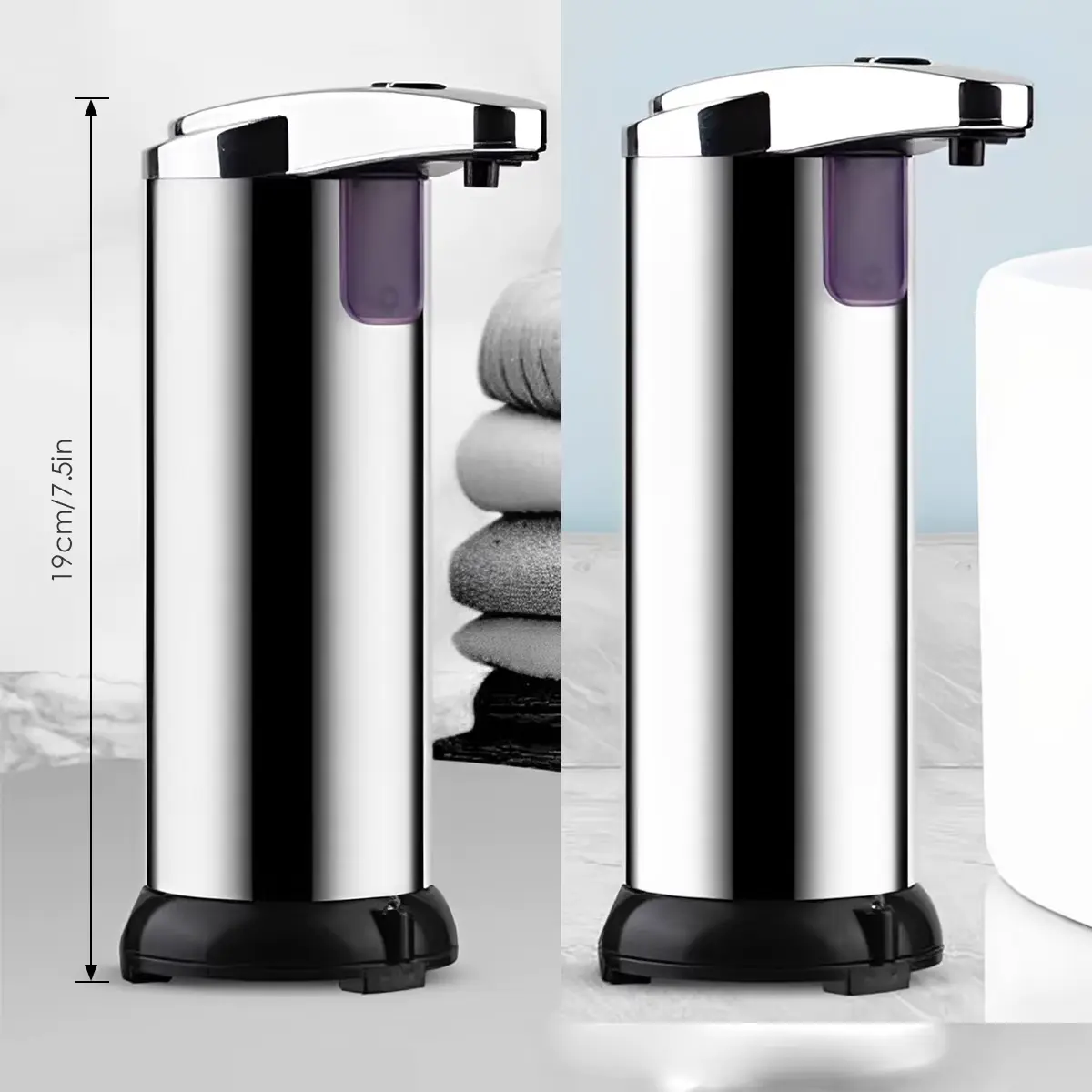 280Ml Automatic Soap Dispenser 3 Adjustable Level Touchless Hand Soap Dispenser Motion Sensor Smart Hand Sanitizer for Bathroom Does not apply