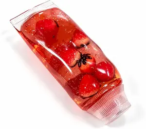 Jam Bottle Squishy Fidget, Toothpaste Shaped Squishy, Soft Slow Rising TPR Squeeze with Fruit Charms, Cute Sensory Stress Relief and Anxiety Relief