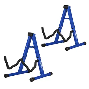 5Core Guitar Stand 2 Pack A Frame Foam Arm Rubber Pad for Acoustic Electric Bass
