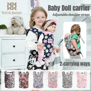 [Summervibes] BEBAMOUR Unisex Pretend Play Doll Carrier - Soft Fabric Accessory, Adjustable Strap, Reborn Baby Holder, Perfect Easter Basket Stuffer