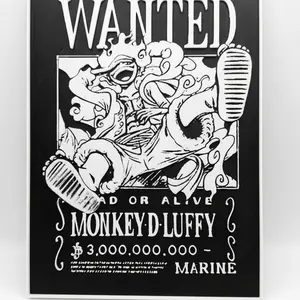 Luffy Gear 5 Hueforge - Wanted Poster with Monkey D Luffy and Marine Design