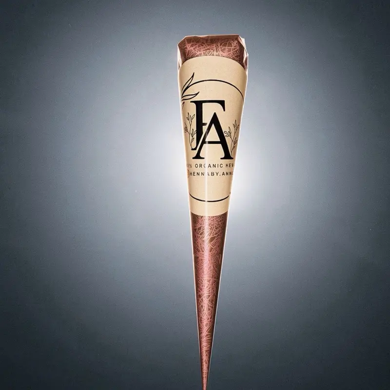 Henna Cone - 20g - Organic Ingredients - Deep brown Stain