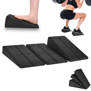 Slant Board Squat Wedge For Calf Stretching，3 Pcs 12" X 6.3" Foot Stretcher Balance Board For Plantar Fasciitis, Adjustable Foam Slant Board Wedge Great For Exercises Fashion