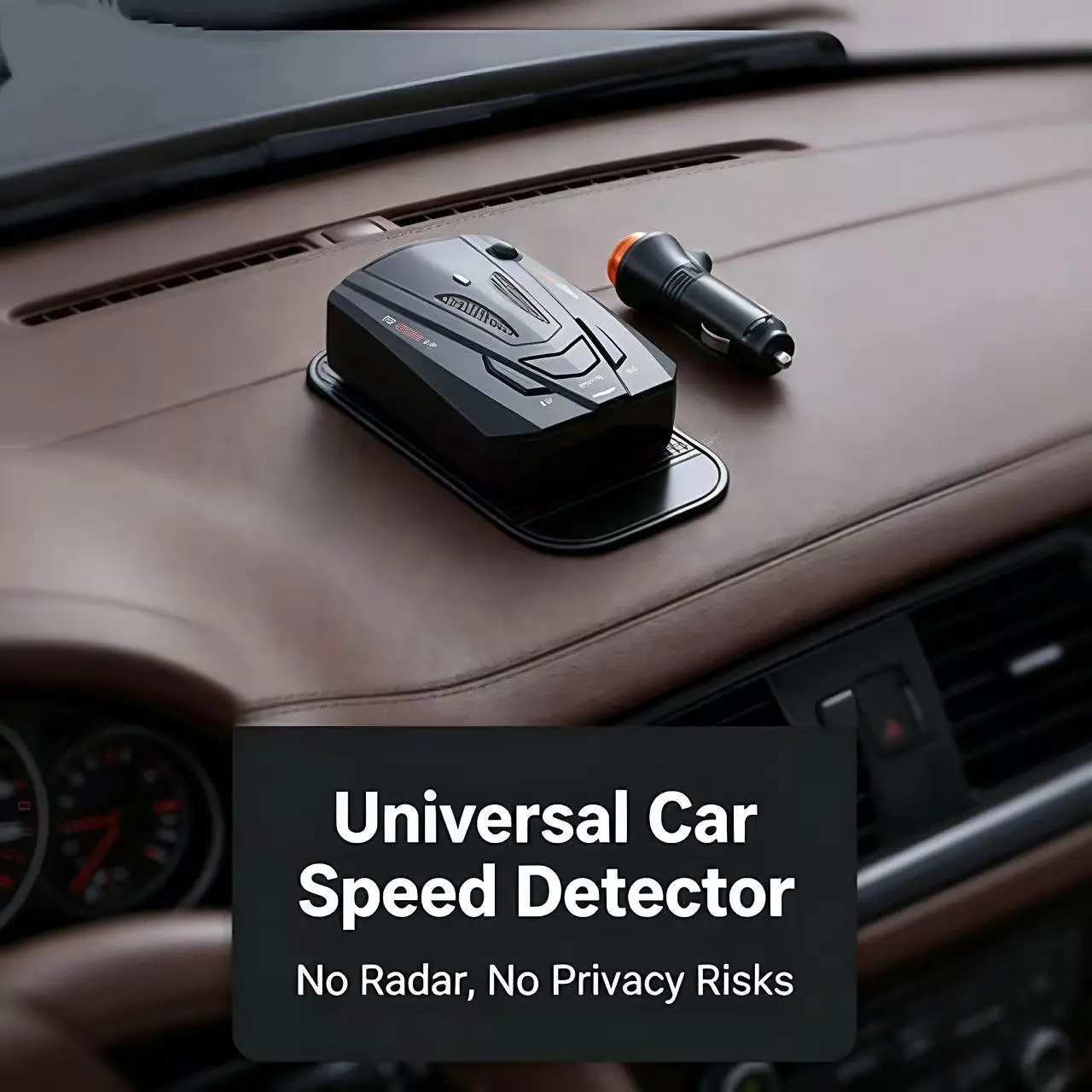 Universal Fit Car Speedometer - Discreet, Radar-Free, Compact, Reliable Adhesive-Mount Speed Tracker for Daily Commutes, Road Trips (No Digital Display, Non-Monitoring), 100% Radar-Free, Car Speed Meter