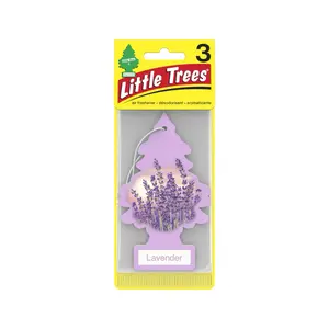 Little Trees Air Fresheners Lavender Pack Of 3 Car Air Freshener for Freshening Car