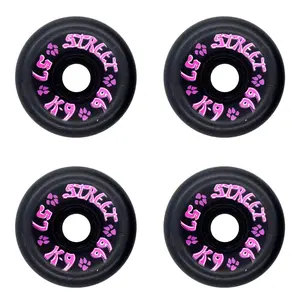 Dogtown Skateboard Wheels 57mm K-9 80's Street 99A Black Old School