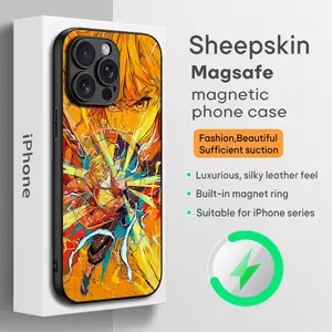 Zenitsu Demon Slayer Magsafe Sheepskin Phone Case for iPhone 17 16 15 14 13 12 Pro Max Pro Air Plus High-end Luxury Cover Soft TPU Silicone Dustproof Shockproof