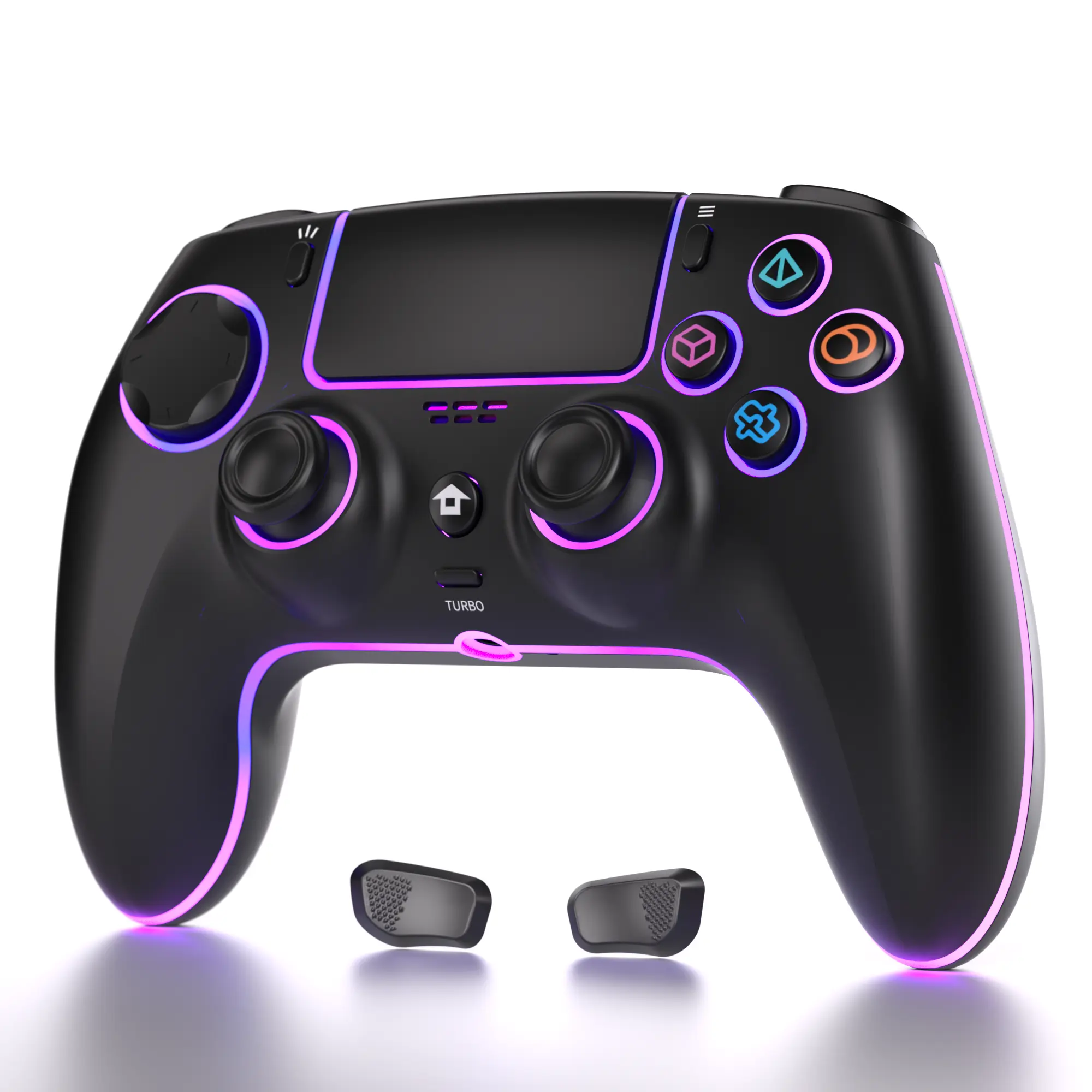 YUYIU Wireless Gaming Controller for PS5, PS5 Pro and PC, with Hall Effect Anti-Drift Joysticks, 2 Programmable Back Buttons, Linear Triggers, 6-Axis Gyro, RGB Lighting, Touchpad, Dual Vibration, Turbo Function and 3.5mm Audio Jack
