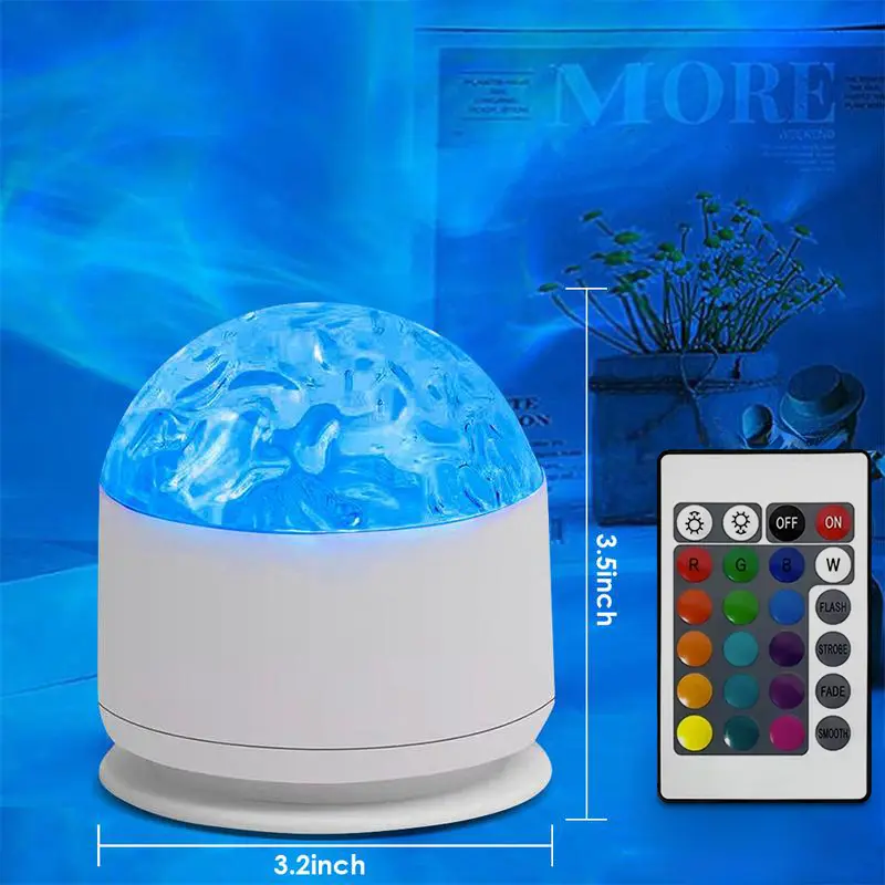 JEYUIN 16-Color Changing Star Projector with Remote Control, 16-Color Ripple Design, Ocean Wave Effects, LED Lights, Room Decor Lighting, Cool Gadgets for Bedroom Home, Versatile Gift for Women