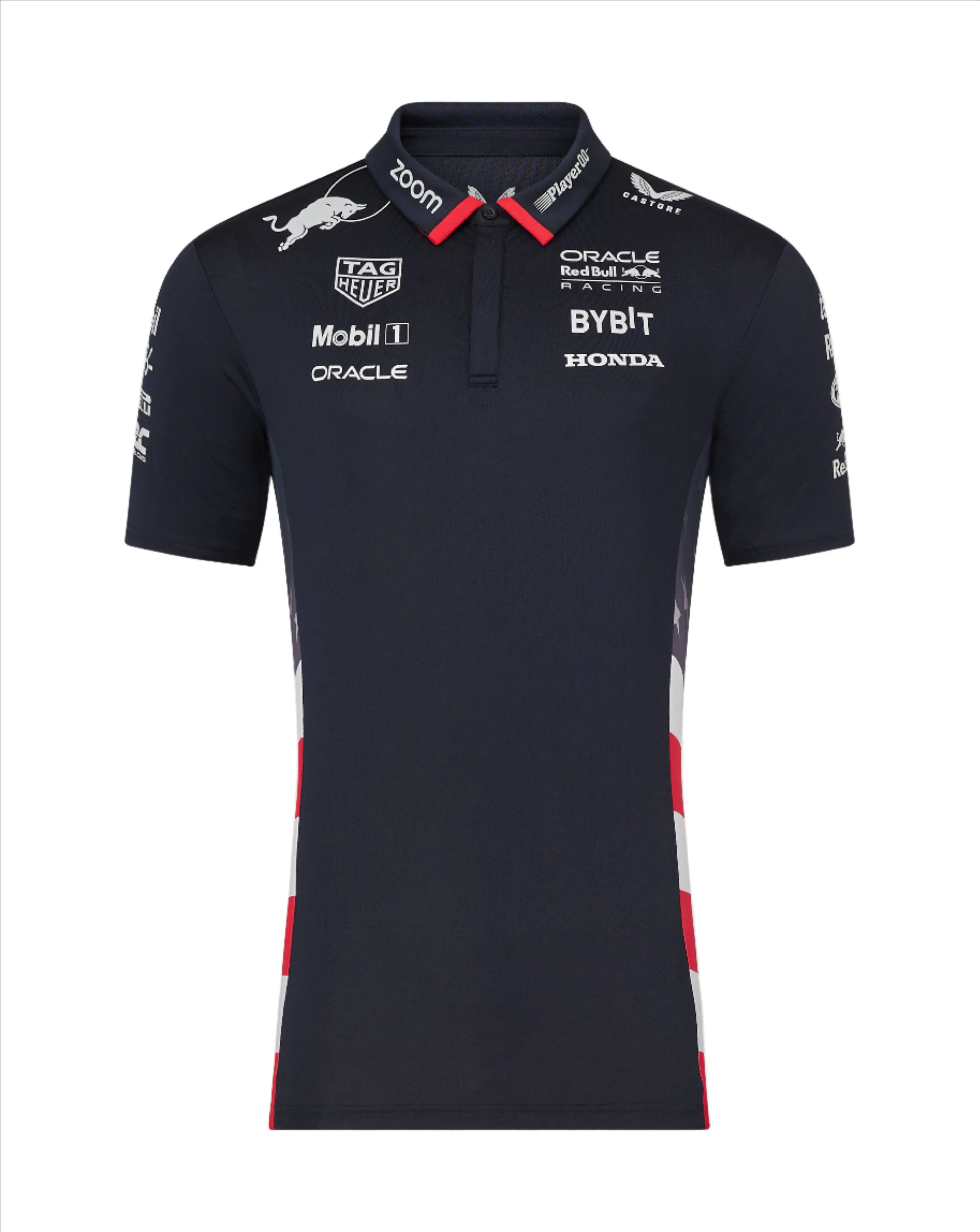 Red Bull Racing F1 Men's 2024 Special Edition America Race Team Polo Shirt- Navy