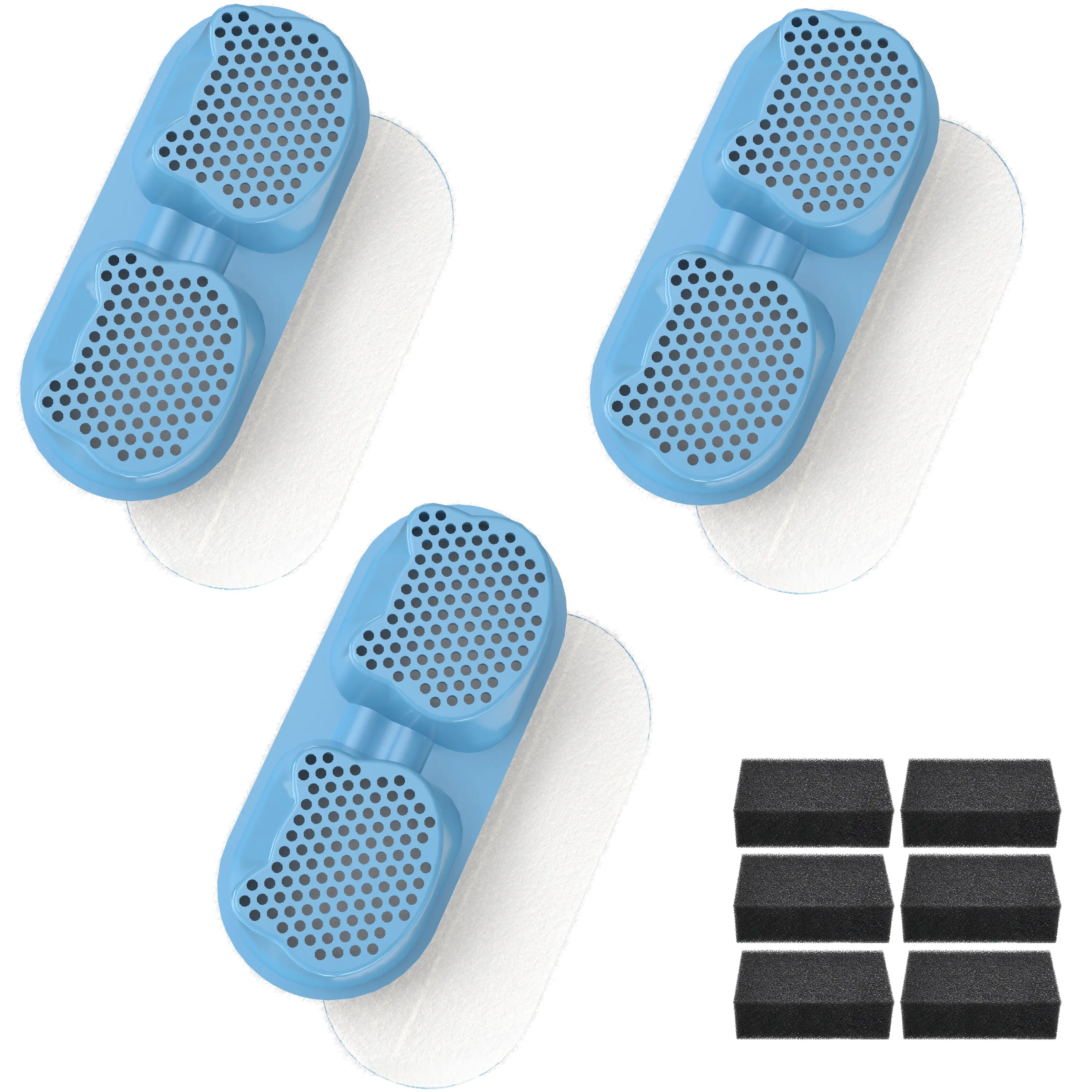 Homtyler Pet Fountain Filter 6 Pack Replacement Carbon Filters for 2.2L Cat Window Fountain Dual-Stage Filtration System