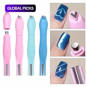 3-in-1 Cat-Eye Nail Art Magnetic Tool Set, Heart Line DIY Multi-Functional Magnetic Manicure Kit, Perfect for Nail Design & Pedicure Accessories, Nail Care#GLOBAL PICKS