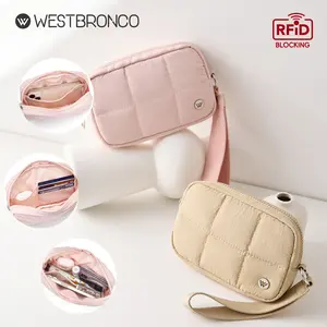 WESTBRONCO TikTokShopSpringGlowUp bubble Makeup pouch 2026 new in chic Puffer RFID Wristlet Wallet for Women,  Travel Cosmetic Organizer for Women, Ourdoor Waterproof Phone Wallet for Girls Gift for her spring tendy purse