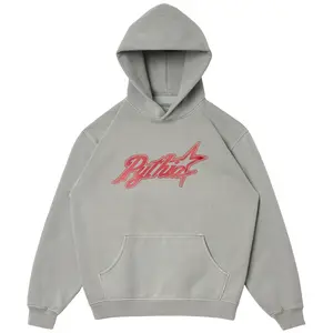 CURSIVE LOGO HOODIE - CEMENT